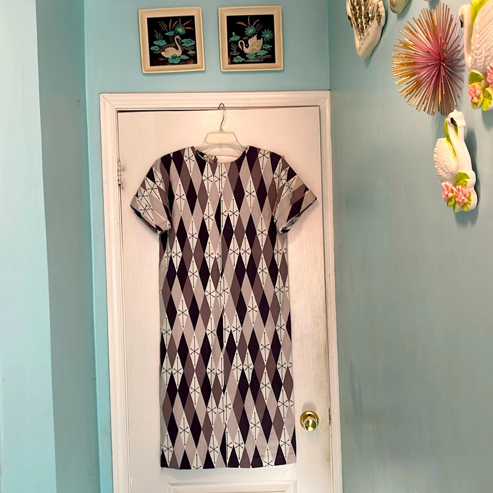Vintage atomic harlequin dress